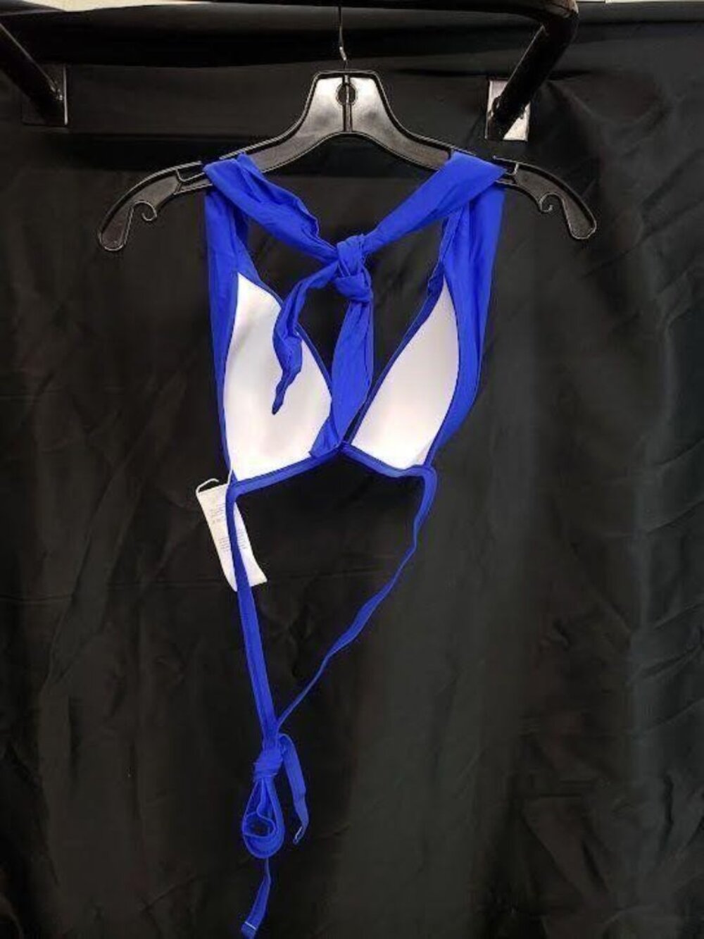 Blue Bikini Swimsuit 2 Piece Tie Front Womens XL Swimwear Set - Picture 3 of 7